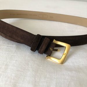 Brown suede belt